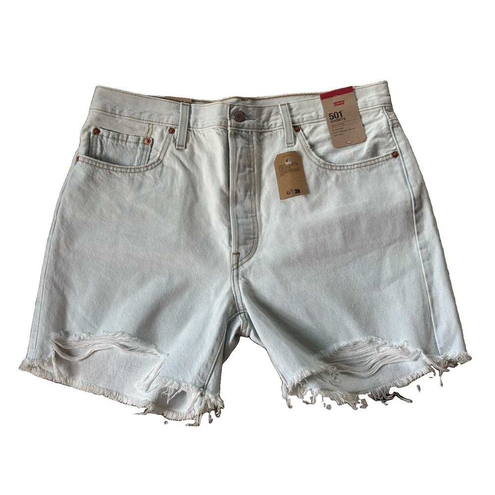 NWT Levi's 501 Jean Shorts Women's High Rise Button Fly Cut Off SIZE 34